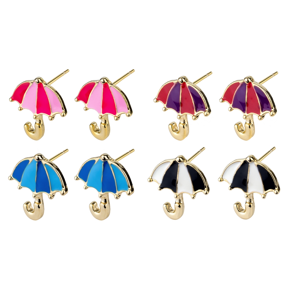 Stud earring enamel umbrellas