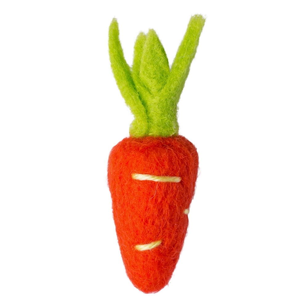 Clutch pin brooch felt carrot orange