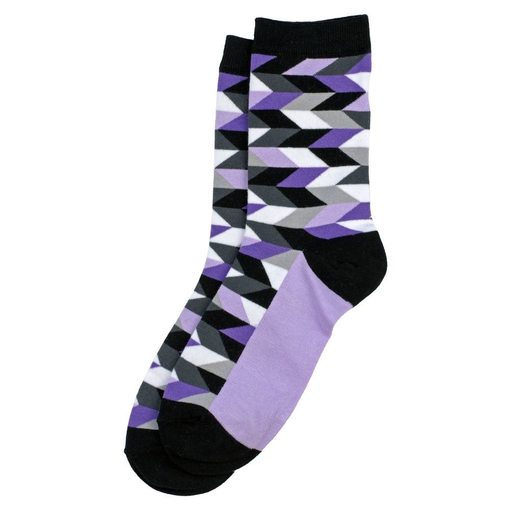 Socks cotton & spandex maze lilac purple