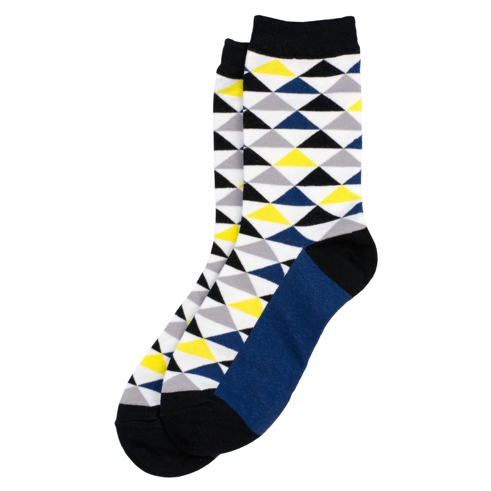Socks cotton & spandex tri optic blue