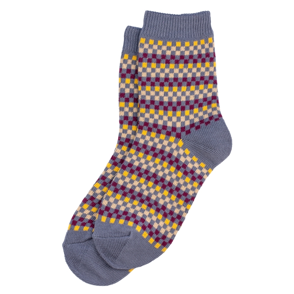 Socks cotton & spandex pixels grey