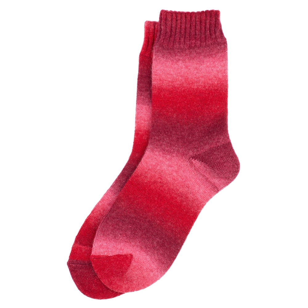 Socks acrylic & spandex winter graduated red
