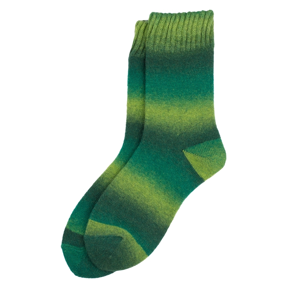 Socks acrylic & spandex knit graduated green