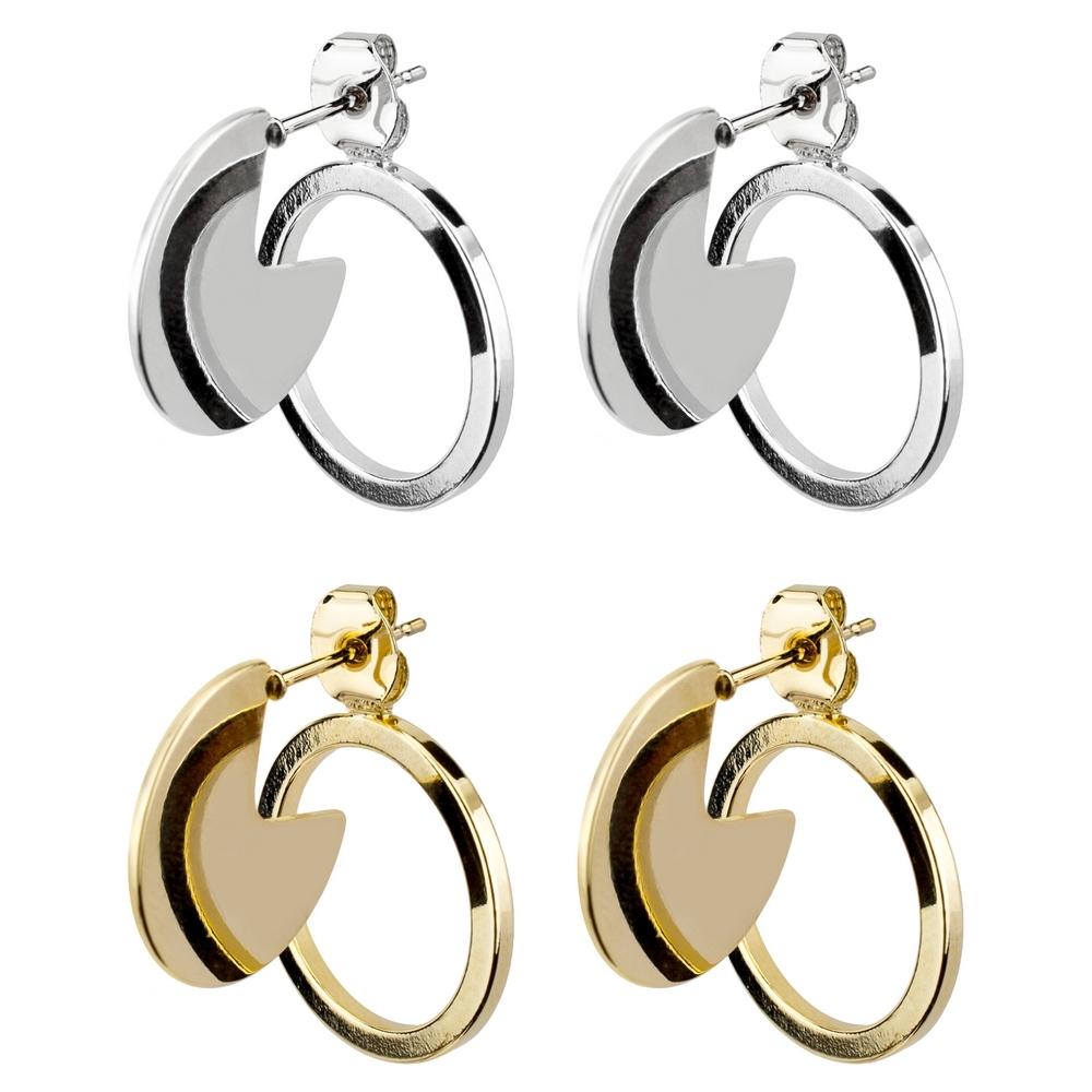 Drop earring illusion circle