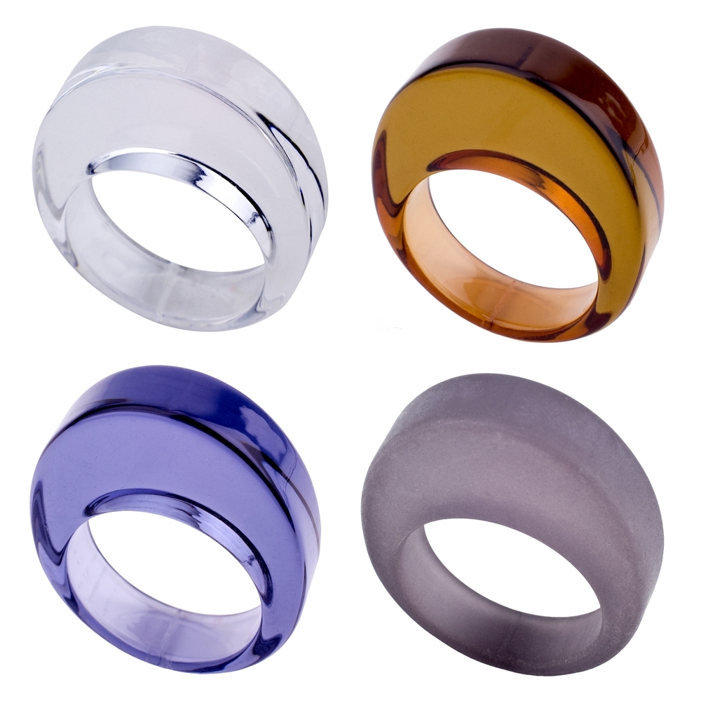 Ring acrylic domed slice