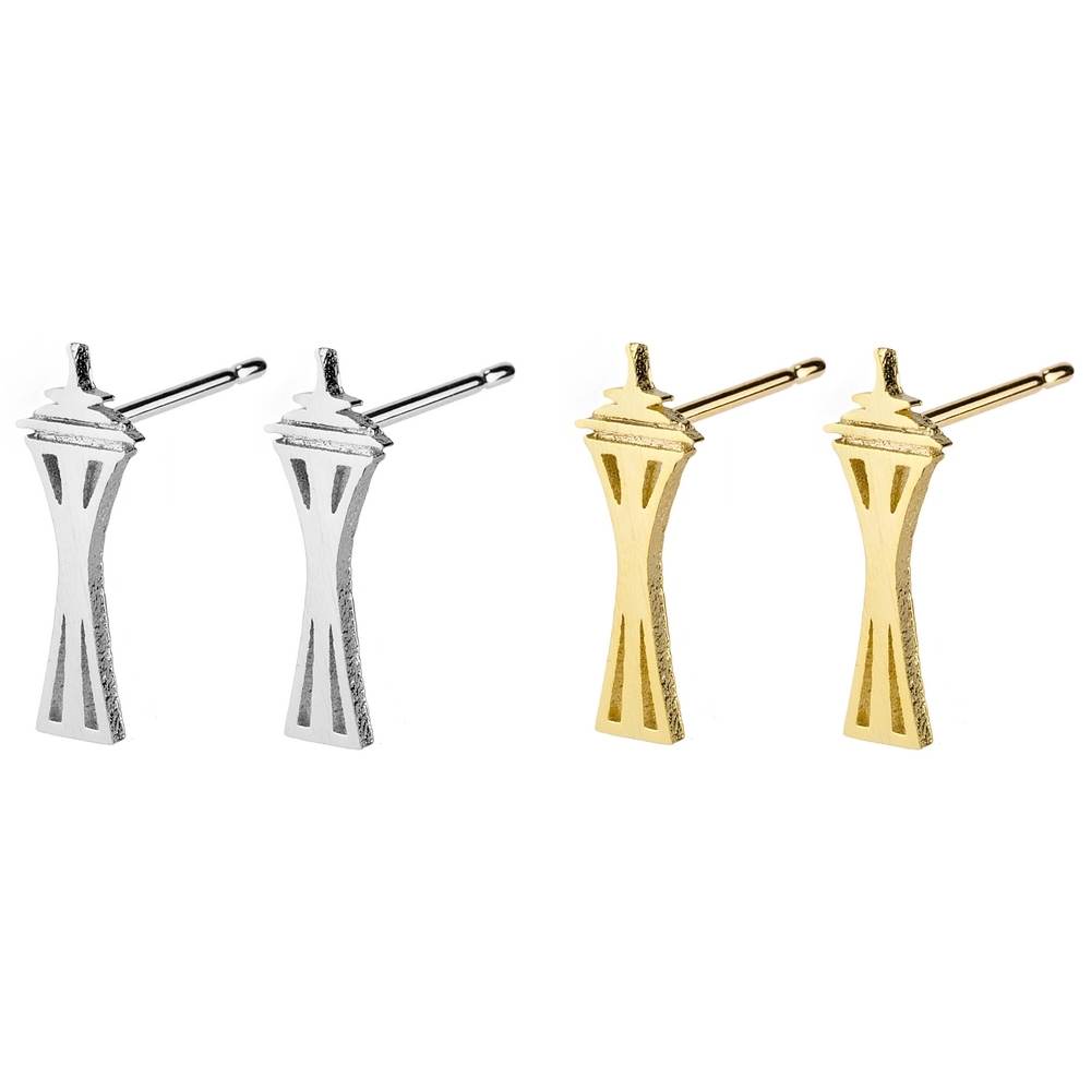 Stud earring space needle