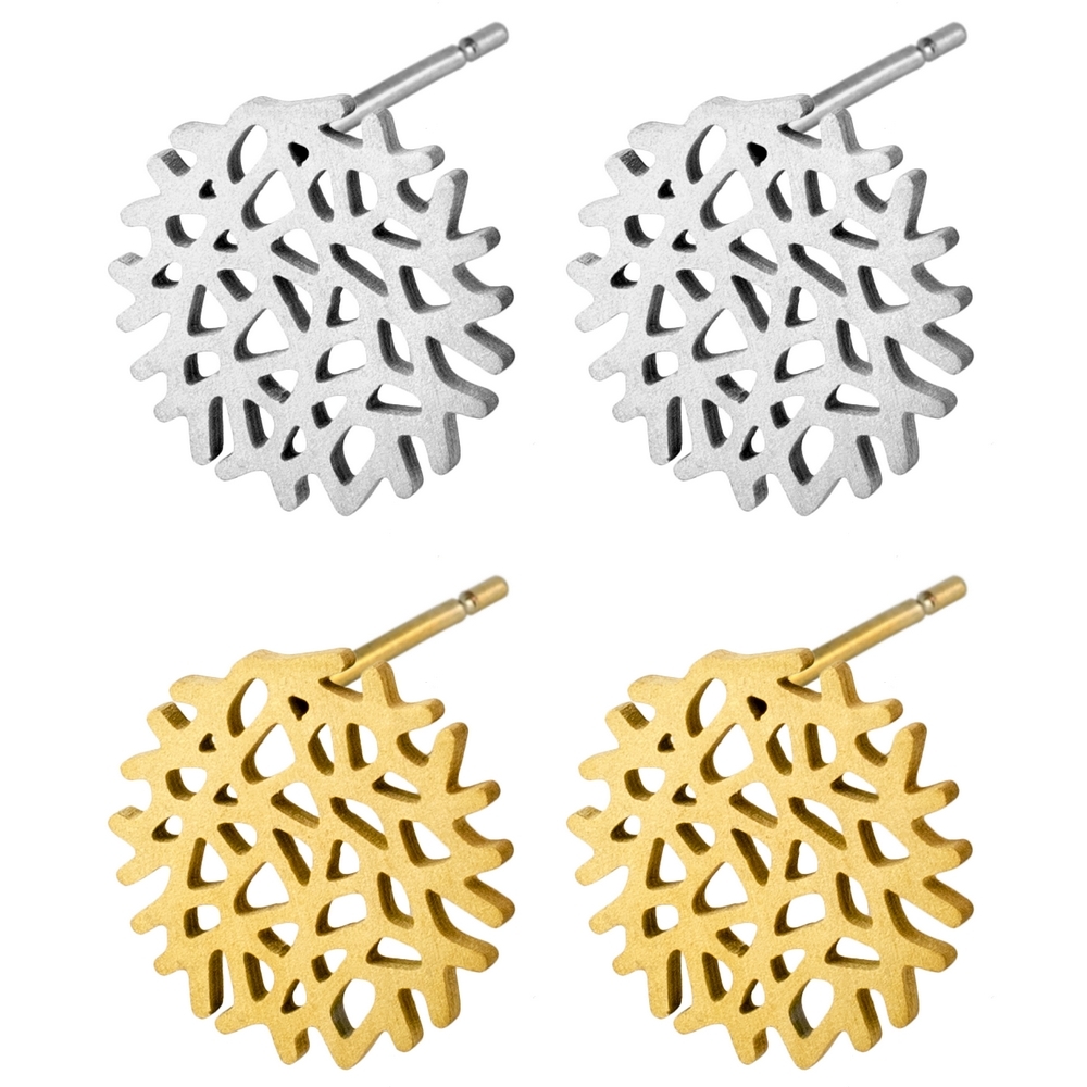 Stud earring lattice circle