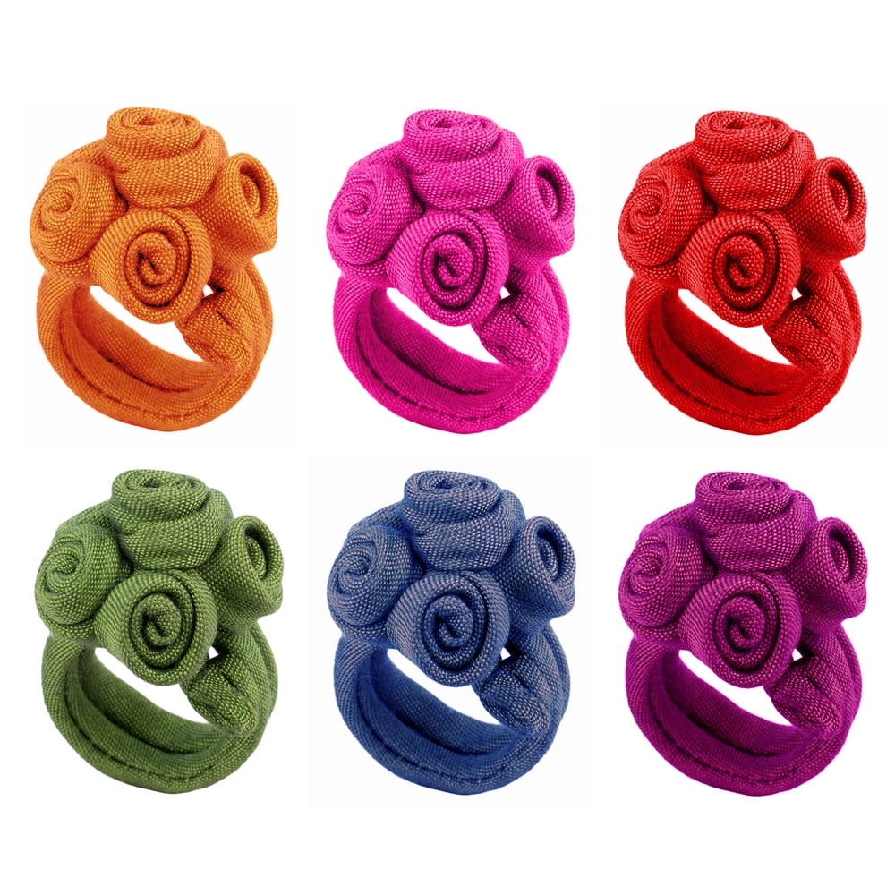 Ring fabric bunch of roses