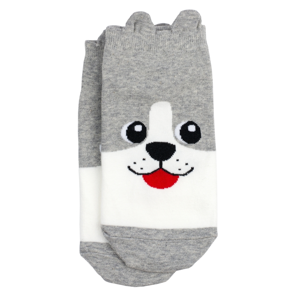 Socks cotton & spandex ankle husky grey