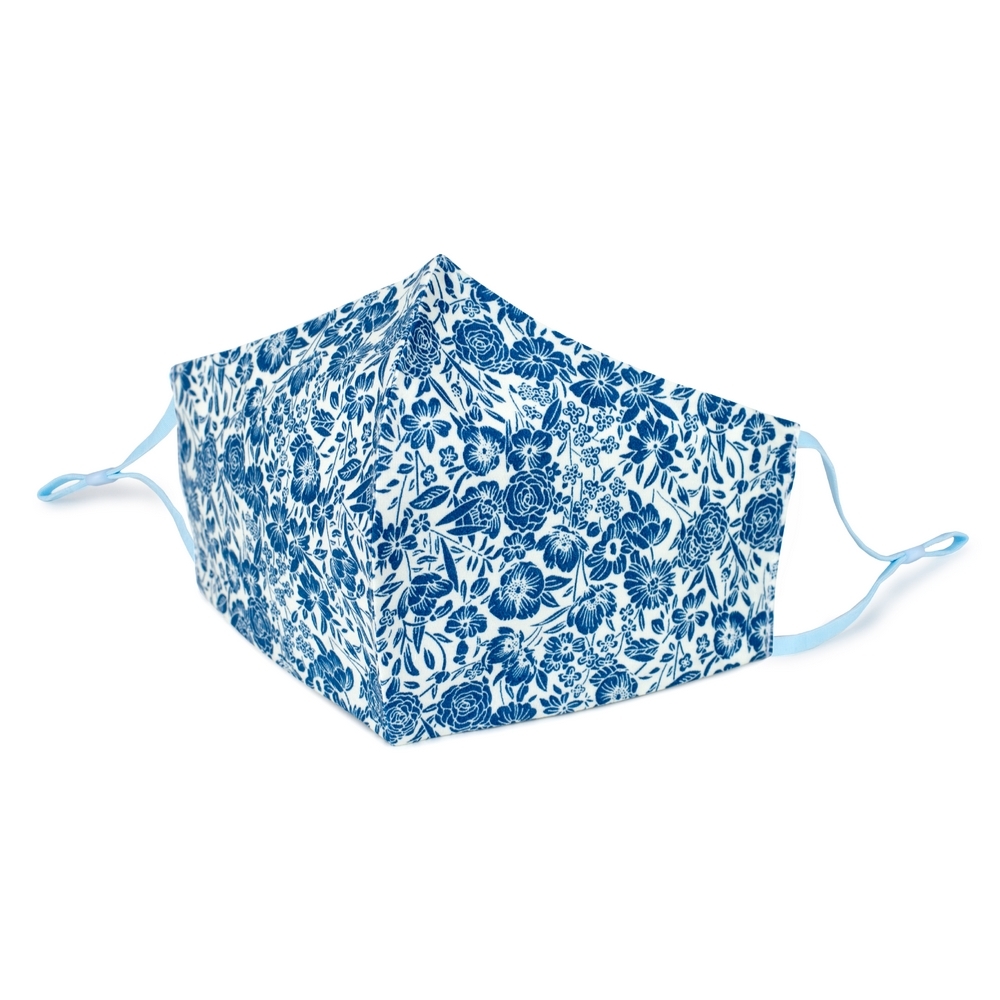 Face Mask cotton china blue meadow blue
