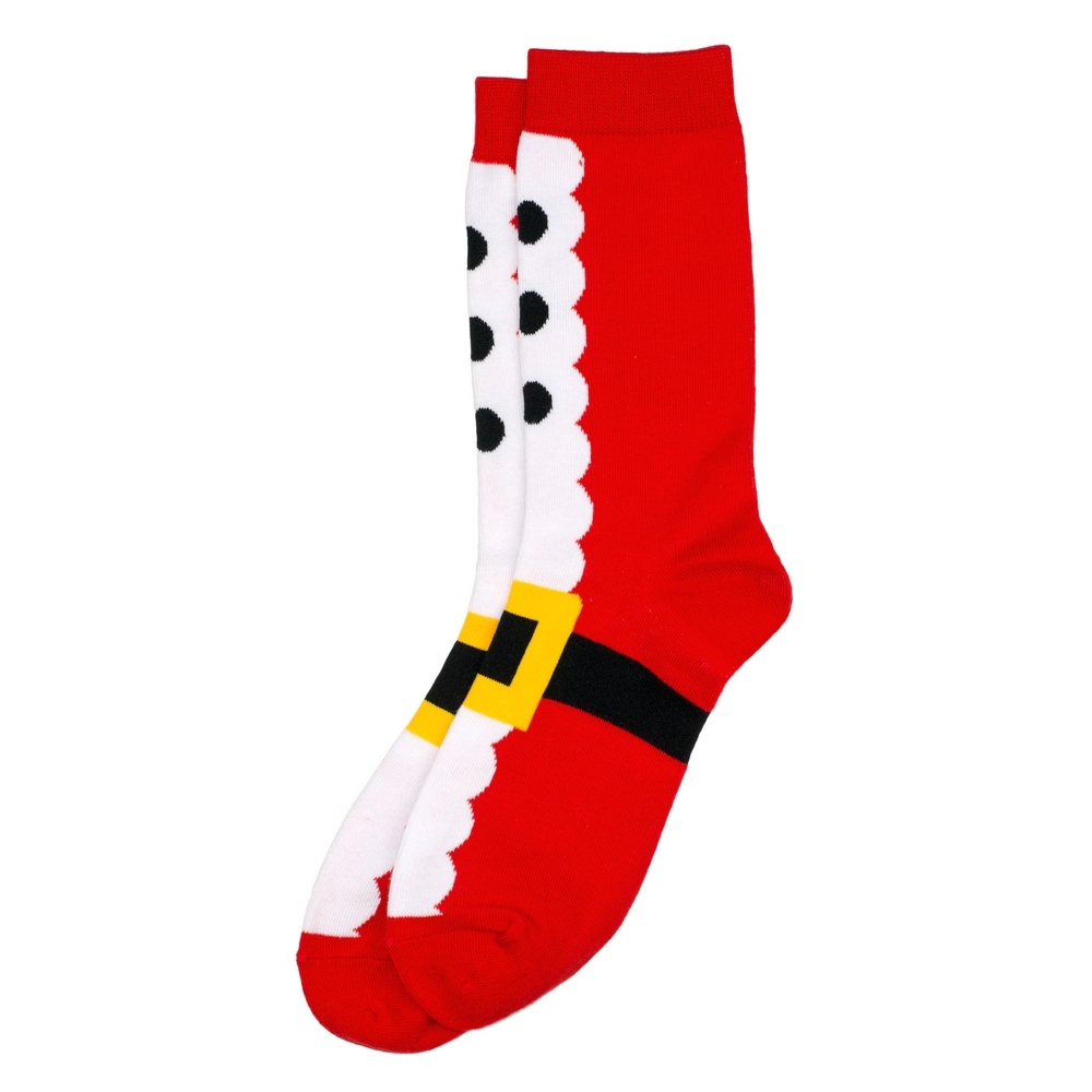 Socks cotton santa suit gents red
