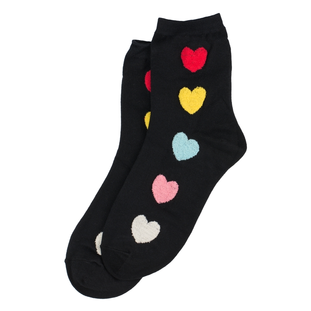 Socks cotton & spandex full of love black