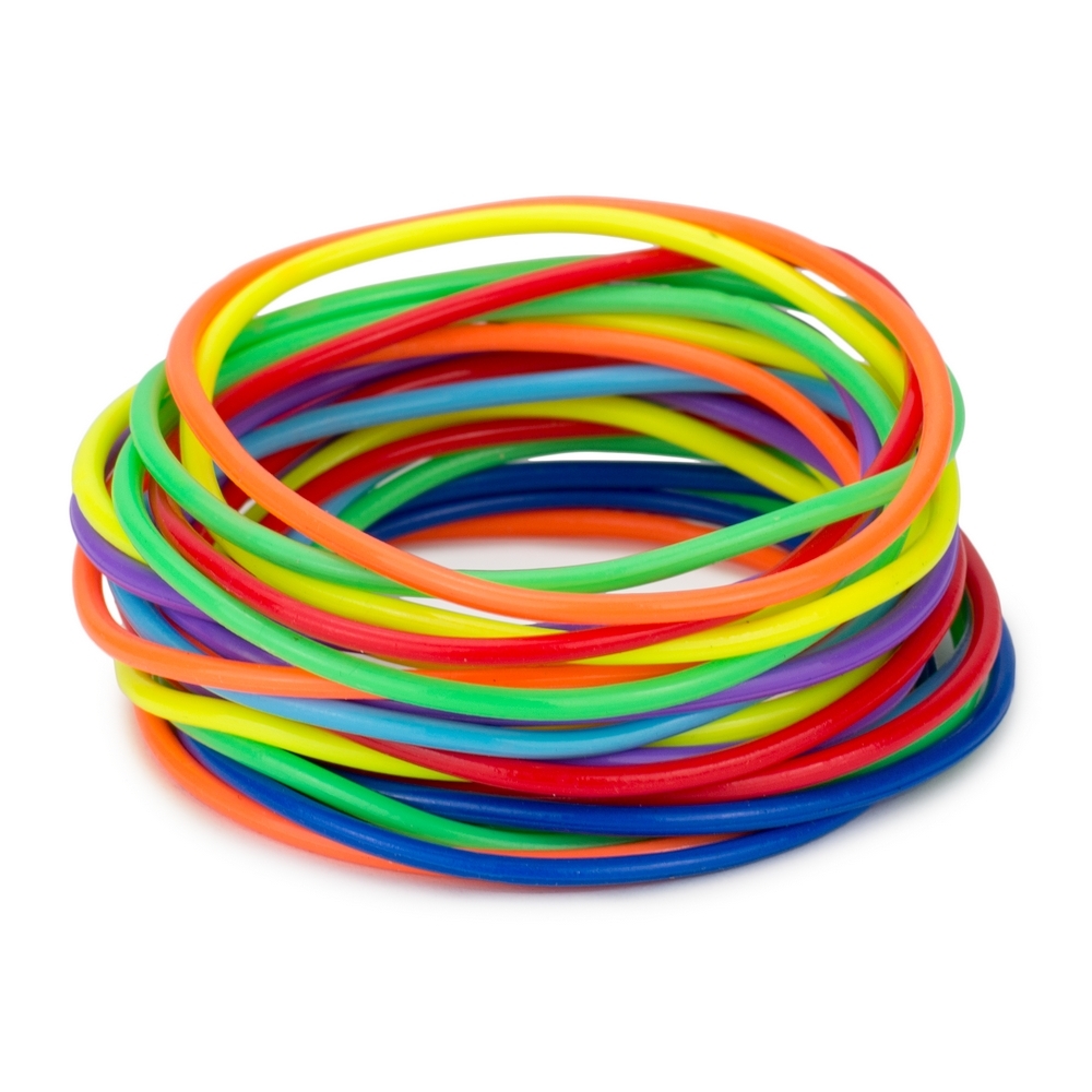 Bracelet silicon-like neon colours multicoloured