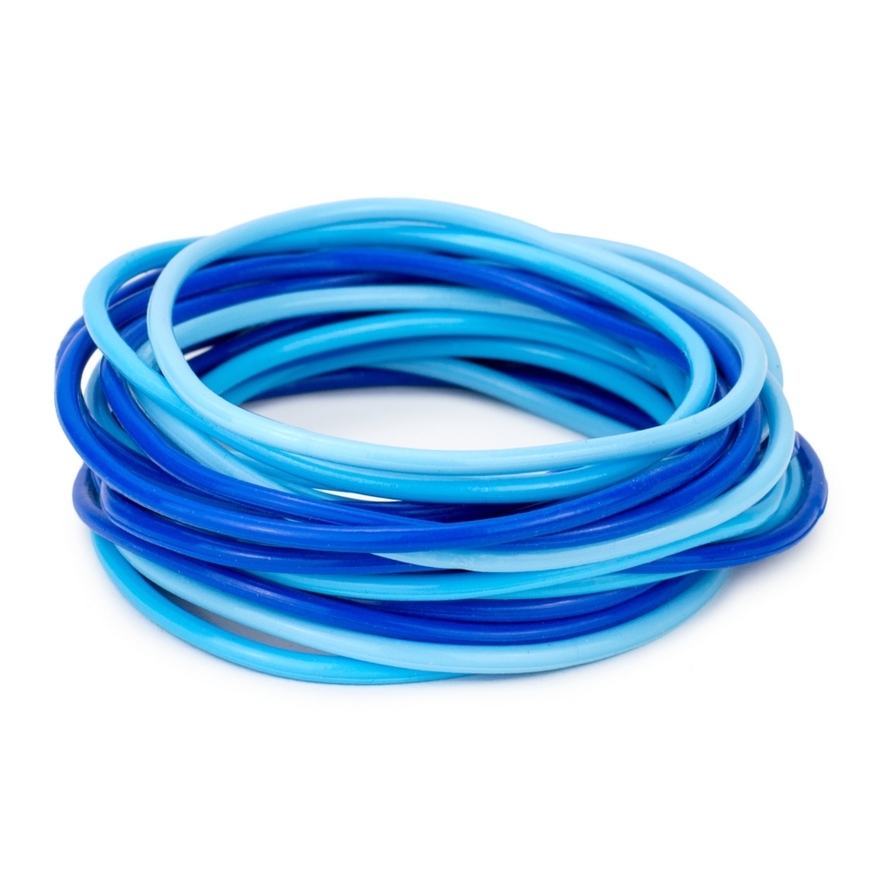 Bracelet silicon-like neon colours blue