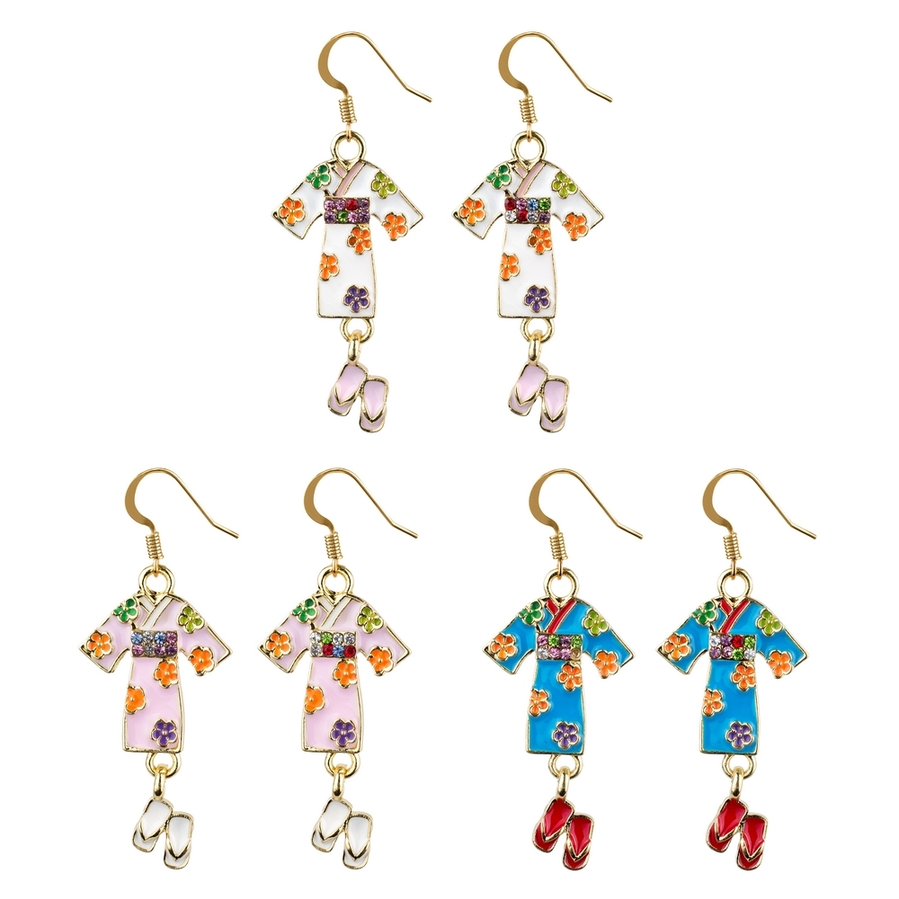 Drop earring kimono assorted assorted colours