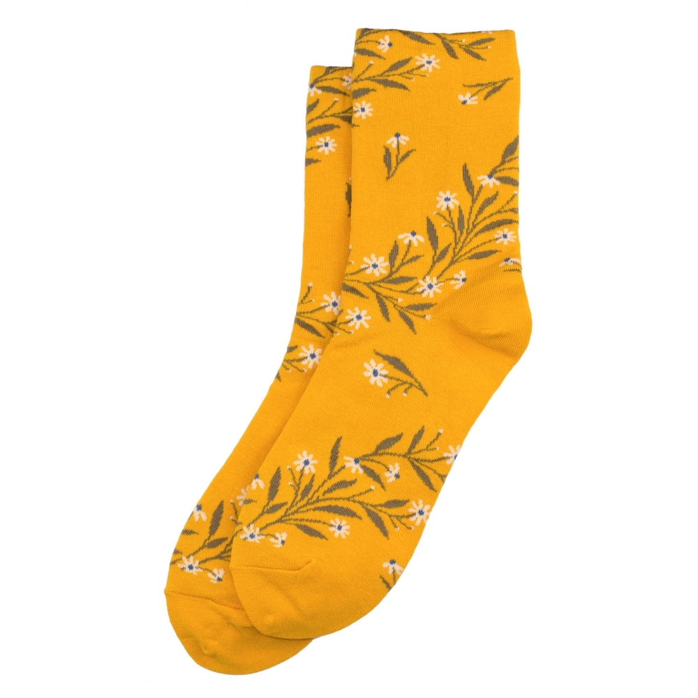 Socks cotton & spandex garland yellow