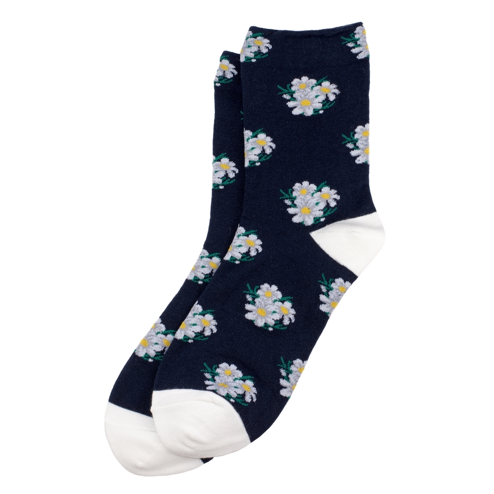 Socks cotton & spandex posy blue