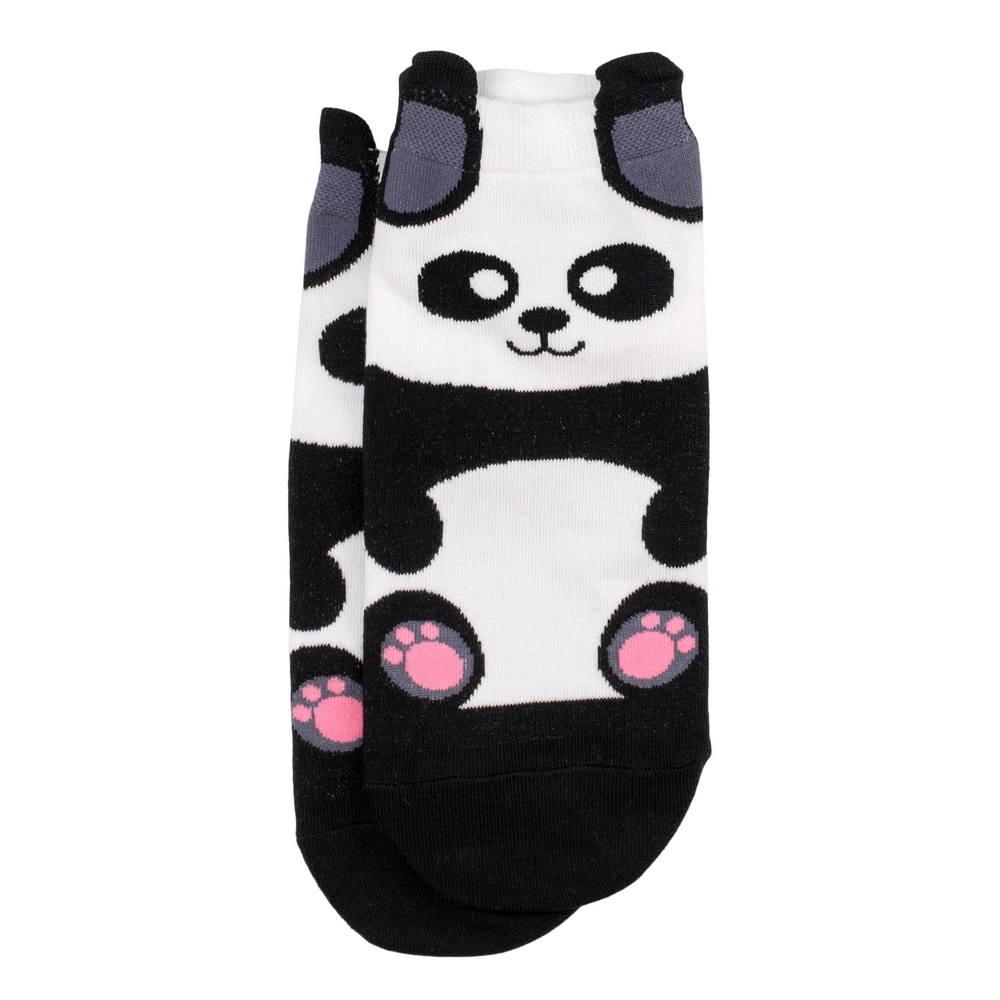 Socks cotton & spandex ankle panda black