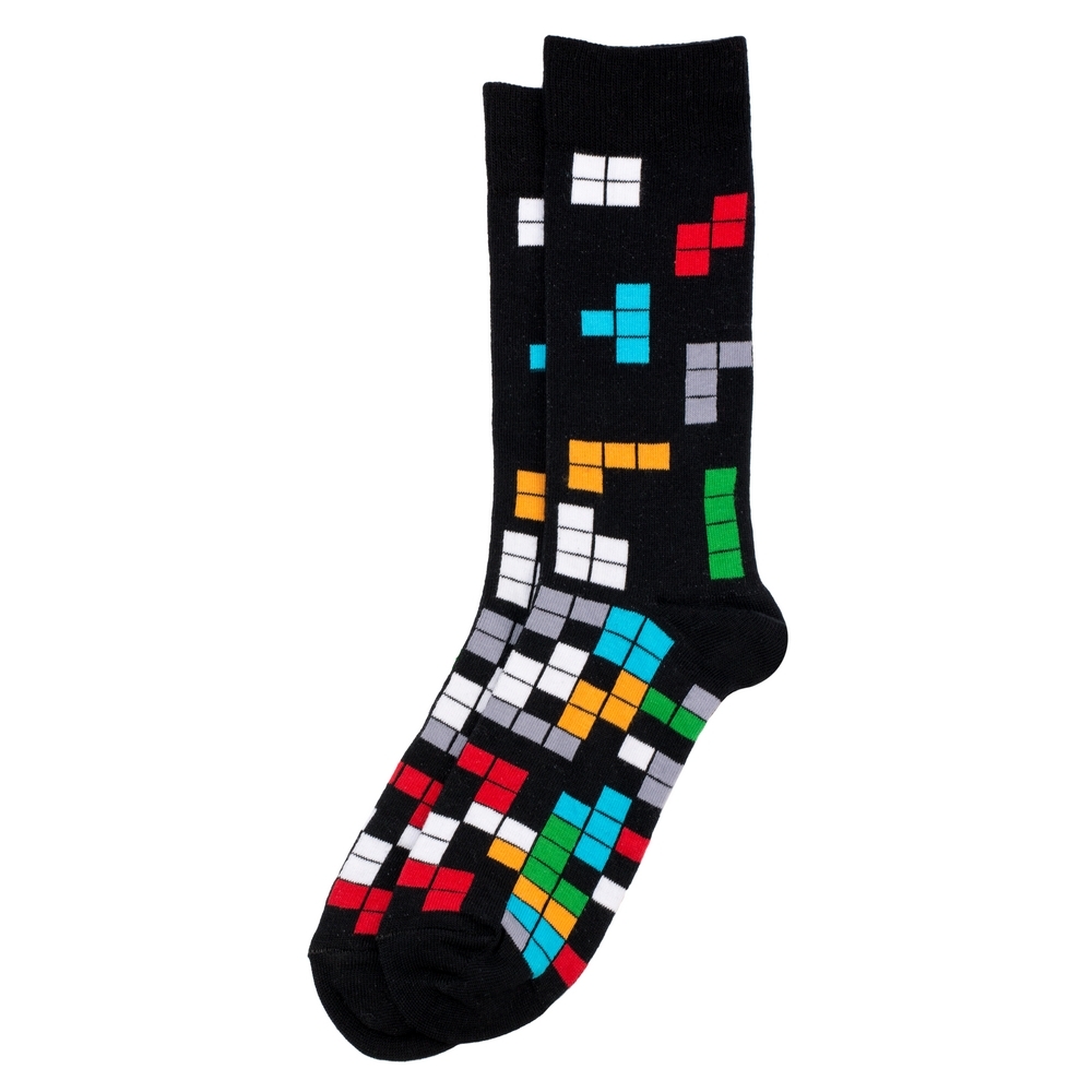 Socks cotton gents retro game black