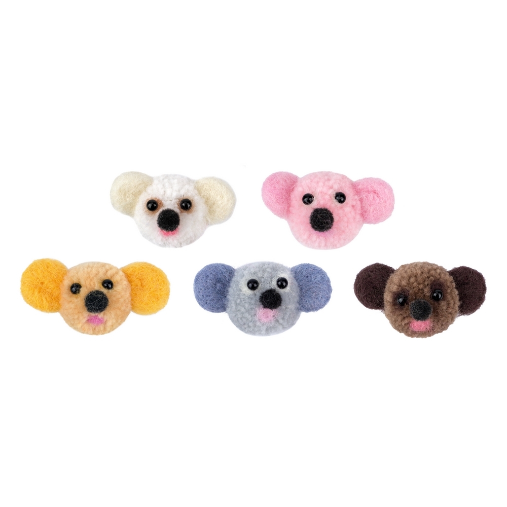 Clutch pin brooch felt dog