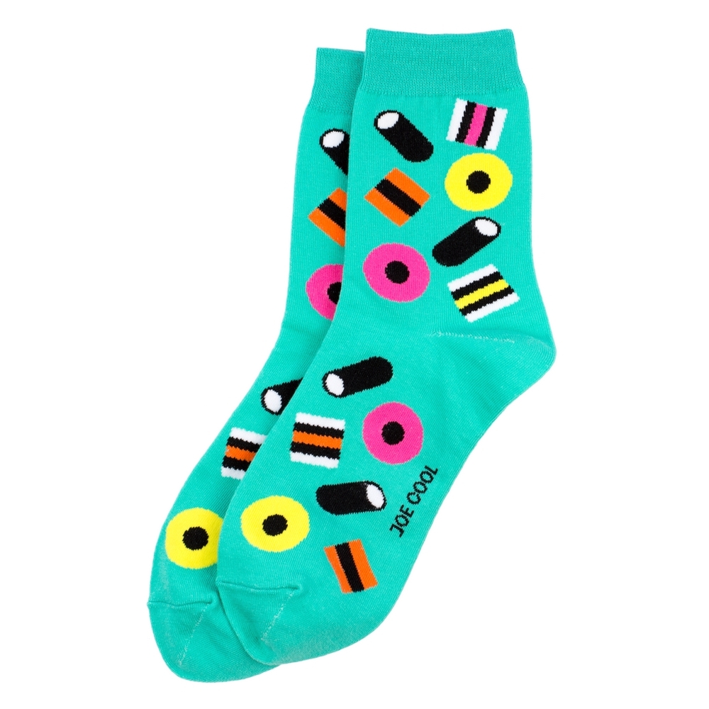 Socks cotton & spandex allsorts turquoise green
