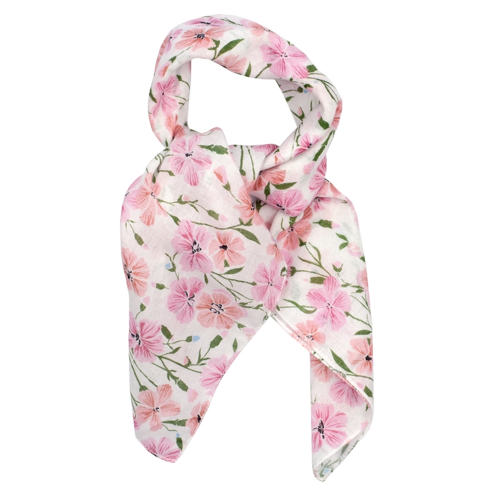 Scarf cotton kerchief carnation pink
