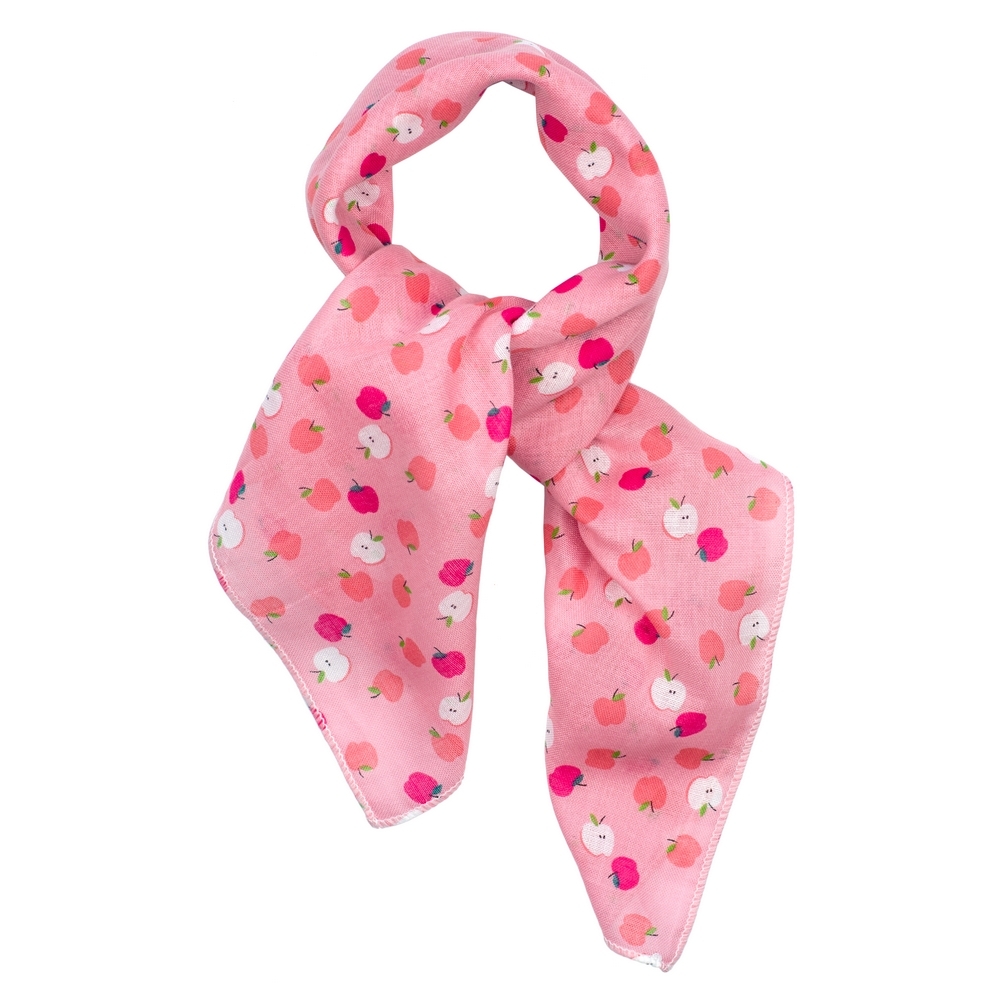 Scarf cotton kerchief sweet apple pink