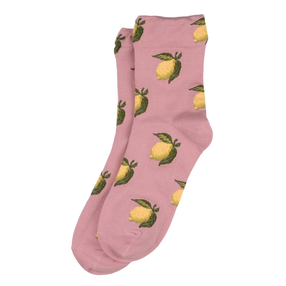 Socks cotton & spandex classic lemon pink