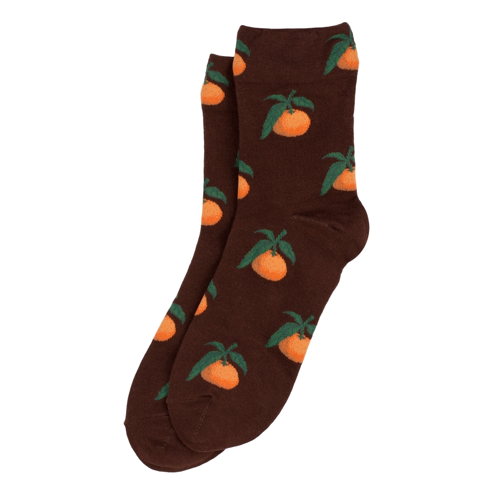 Socks cotton & spandex classic orange brown
