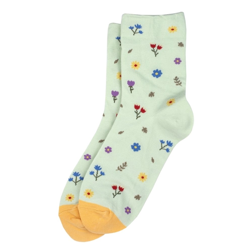 Socks cotton & spandex vintage sprig mint green