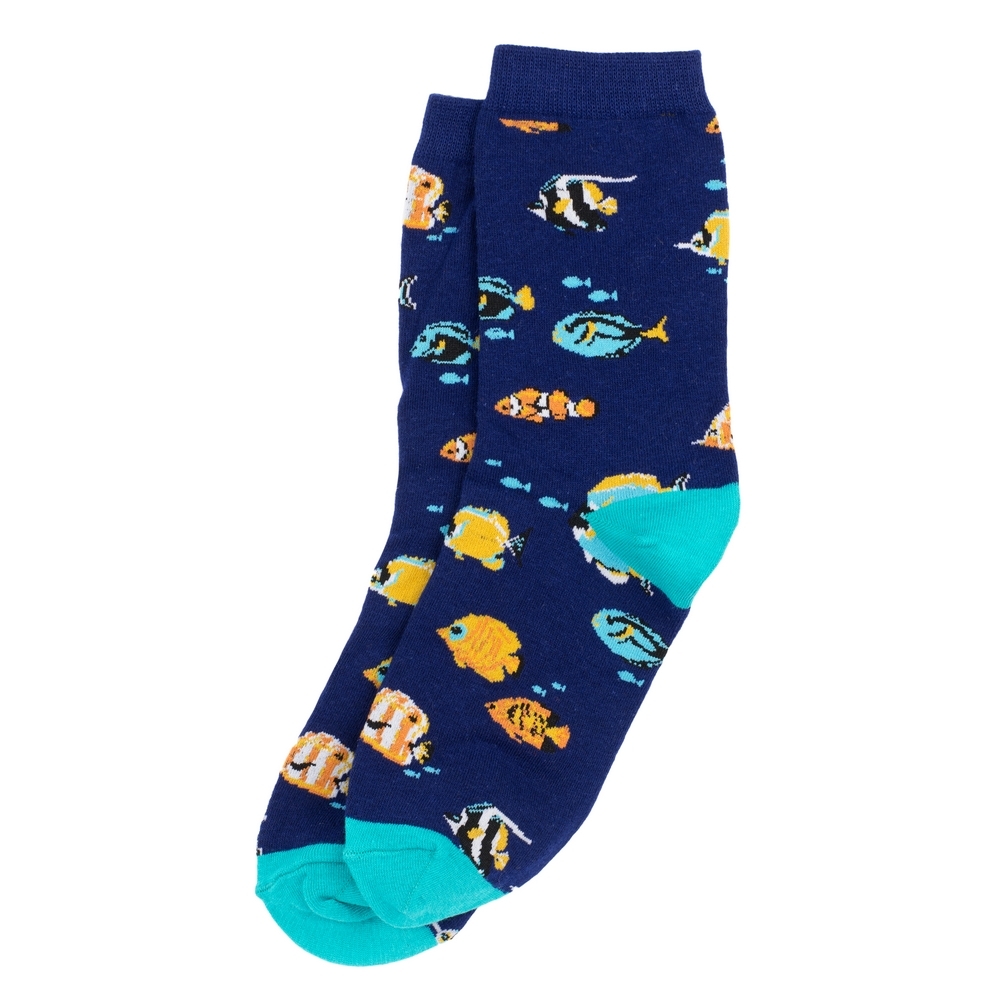 Socks cotton & spandex in the ocean blue