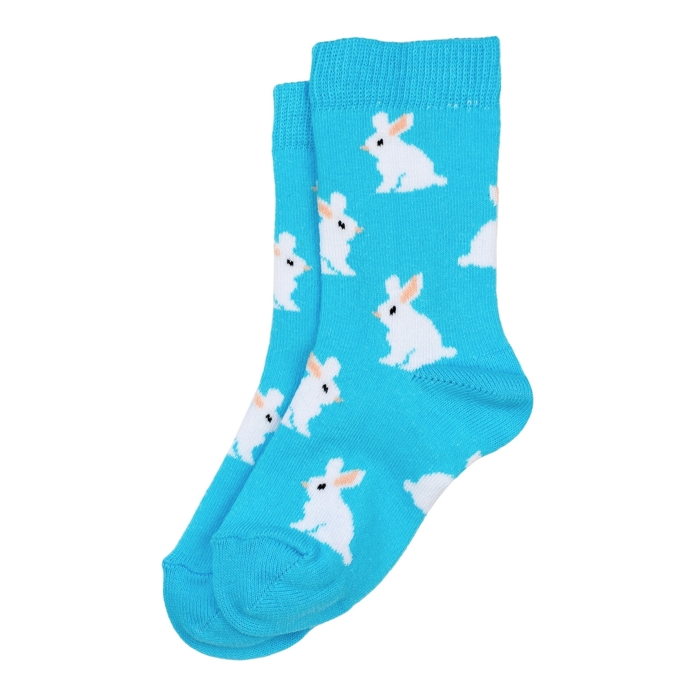 Socks cotton & spandex kids rabbit blue