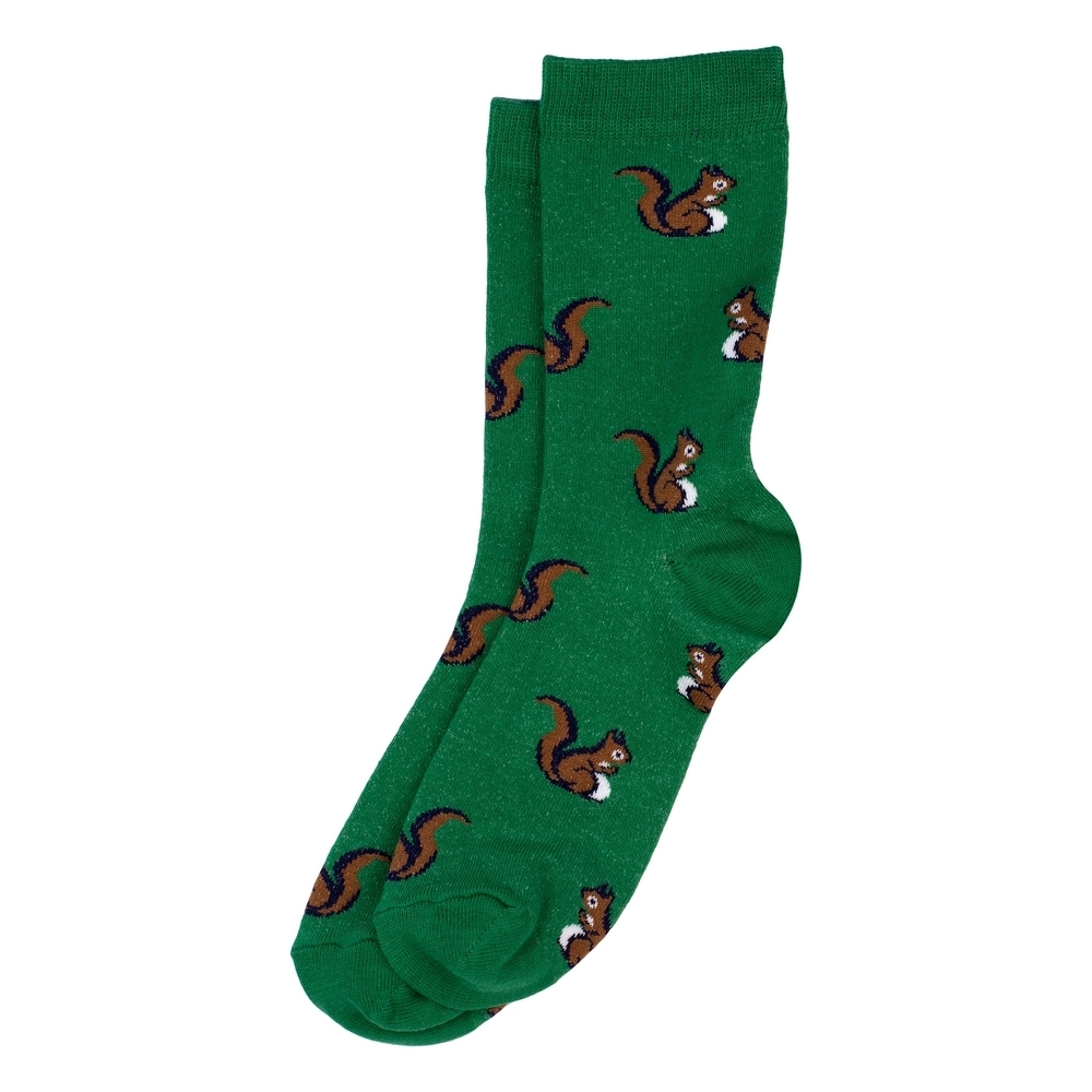 Socks cotton squirrel green