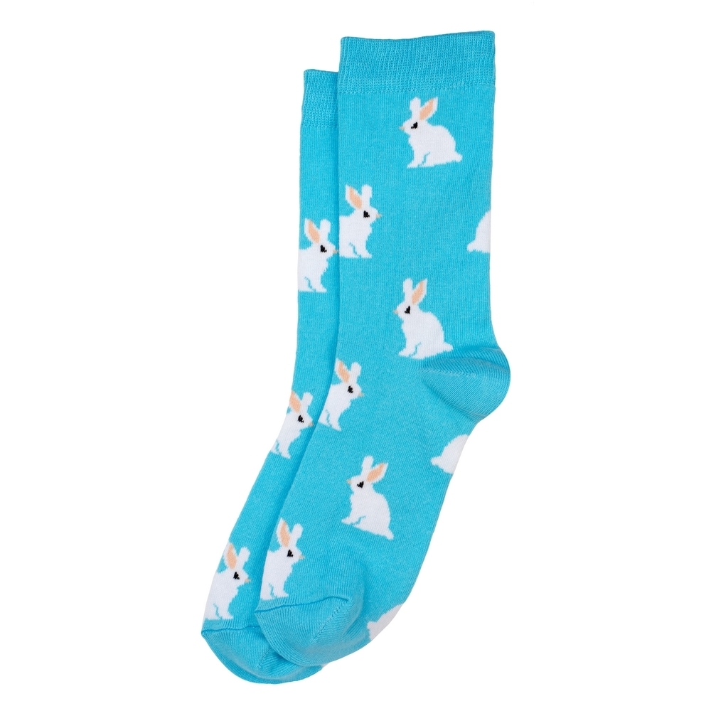 Socks cotton rabbit blue