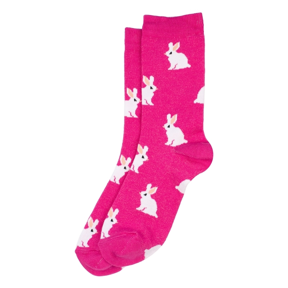 Socks cotton rabbit pink