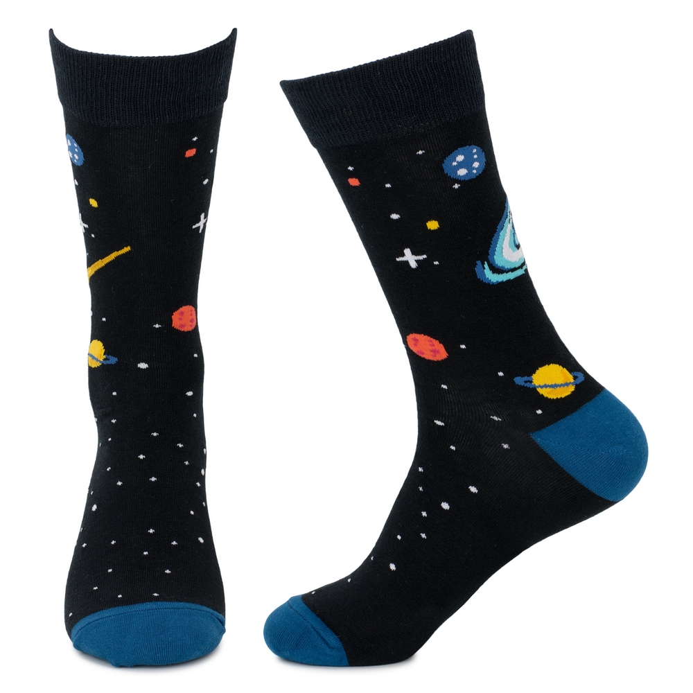 Socks cotton gents outer space black - Image 2