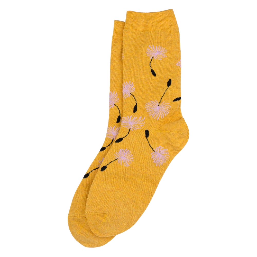 Socks cotton & spandex dandelion wish yellow