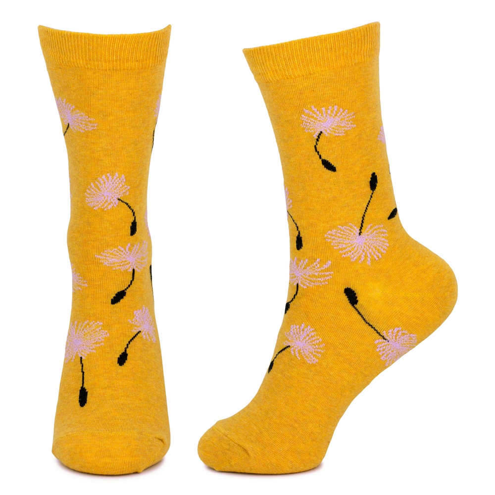 Socks cotton & spandex dandelion wish yellow - Image 2