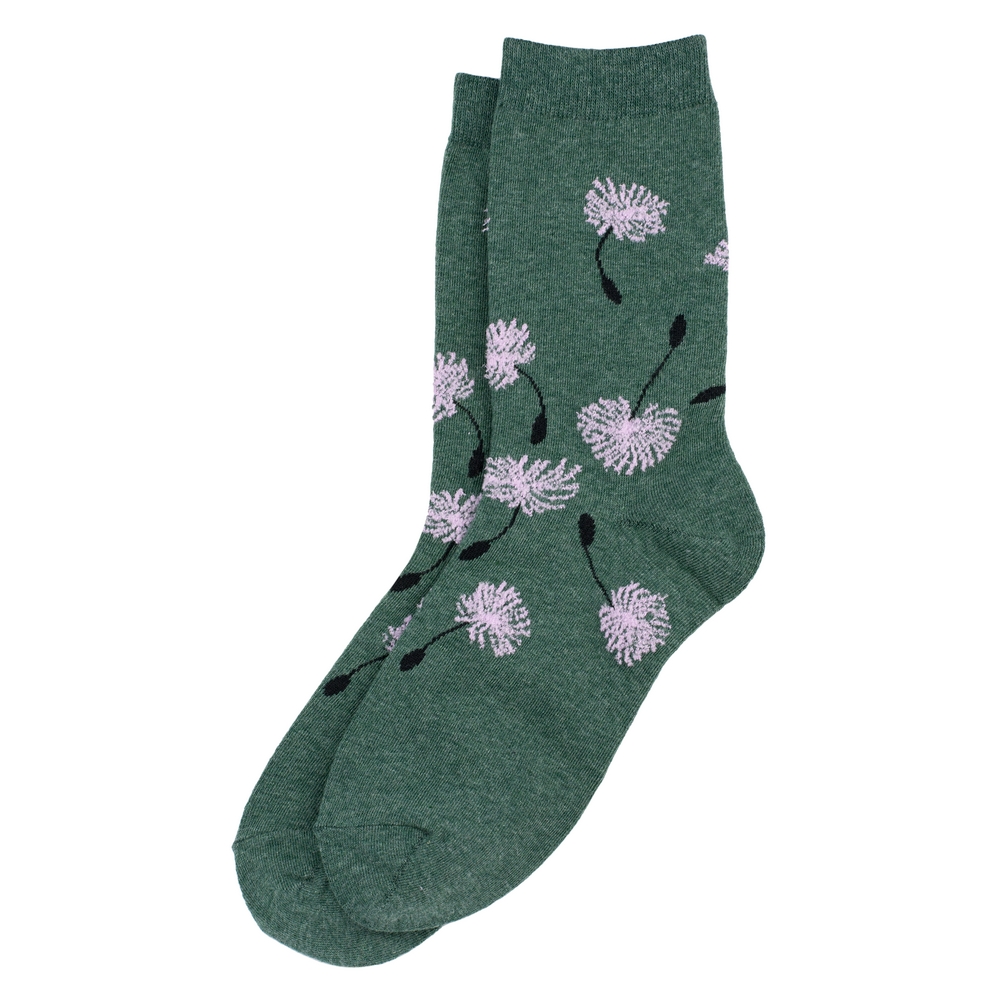 Socks cotton & spandex dandelion wish green