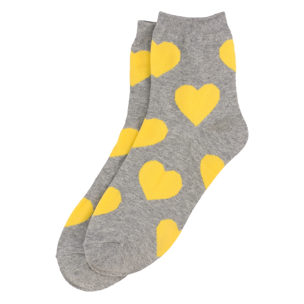 Socks cotton & spandex big hearted grey
