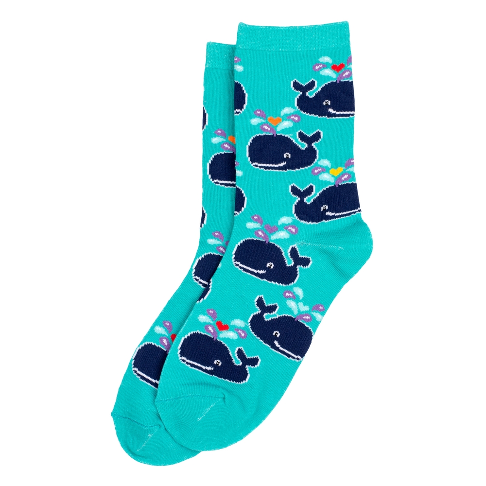 Socks cotton & spandex jolly whale blue