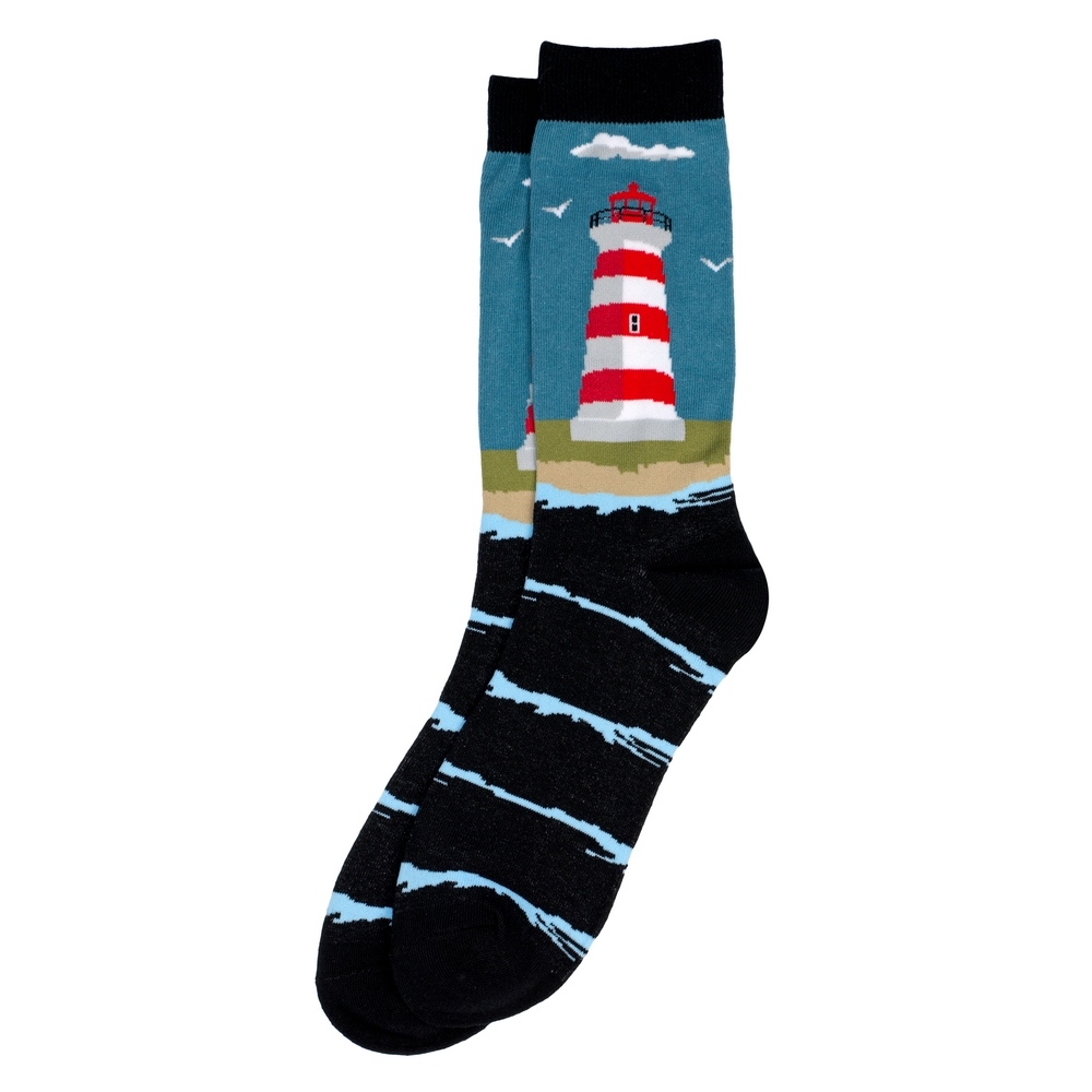 Socks cotton & spandex gents lighthouse blue