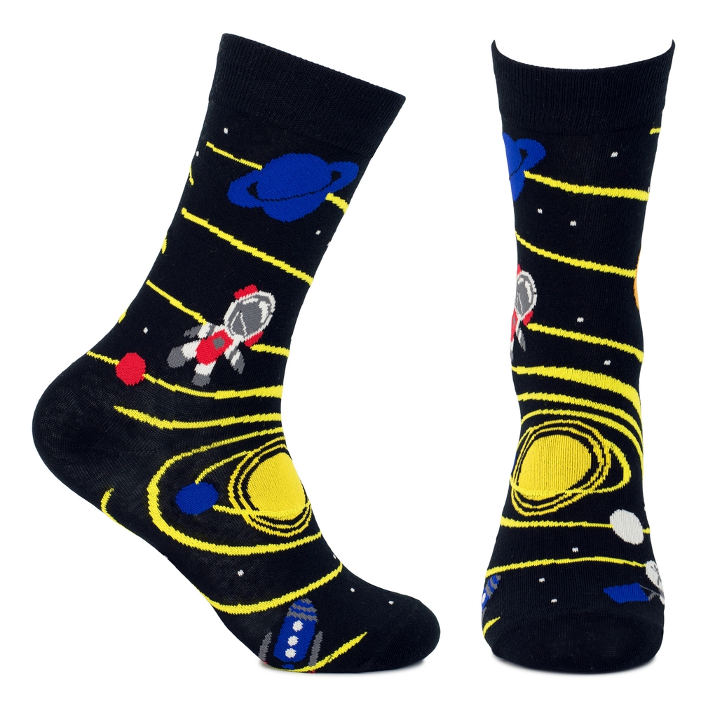 Socks cotton & spandex gents interstellar journey black - Image 2