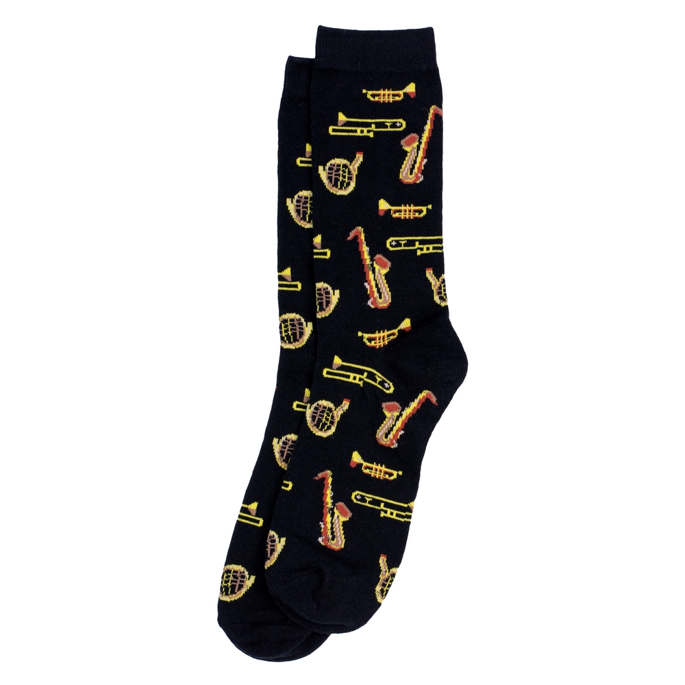 Socks cotton & spandex gents brass selection black