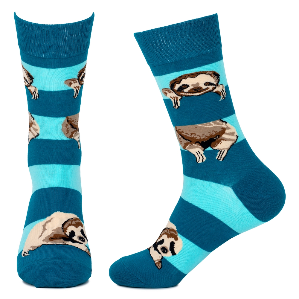 Socks cotton & spandex gents stripe sloth blue - Image 2