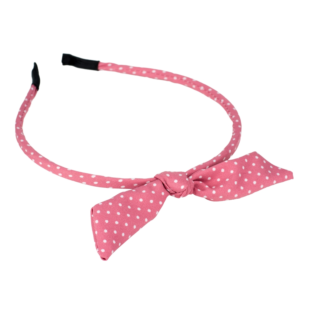 Alice band polka dot pink