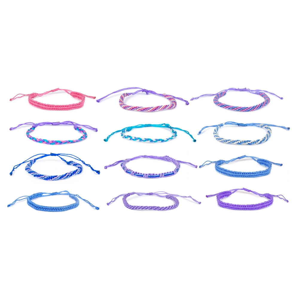 Bracelet satin weave moody hues assorted colours