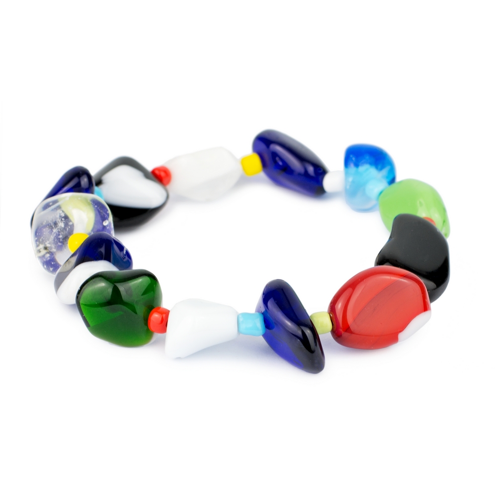 Bracelet glass recycled chips