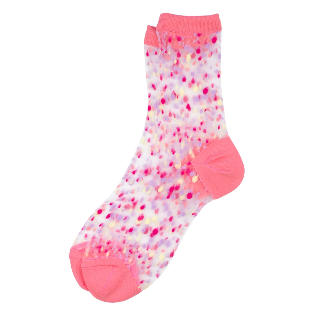 Socks sheer sweet speckle pink