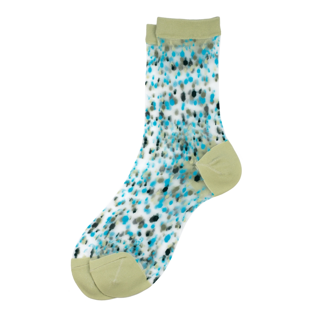 Socks sheer sweet speckle green